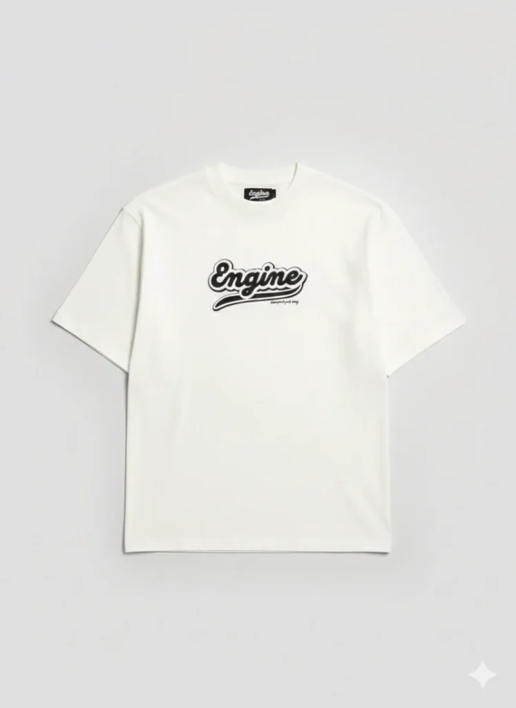 ENGINE Tee White Front