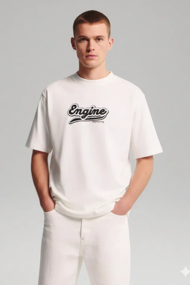 ENGINE Tee White Model